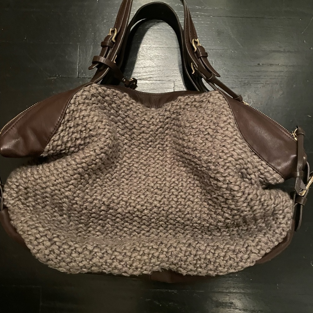 UGG Knit Zip Satchel Bag